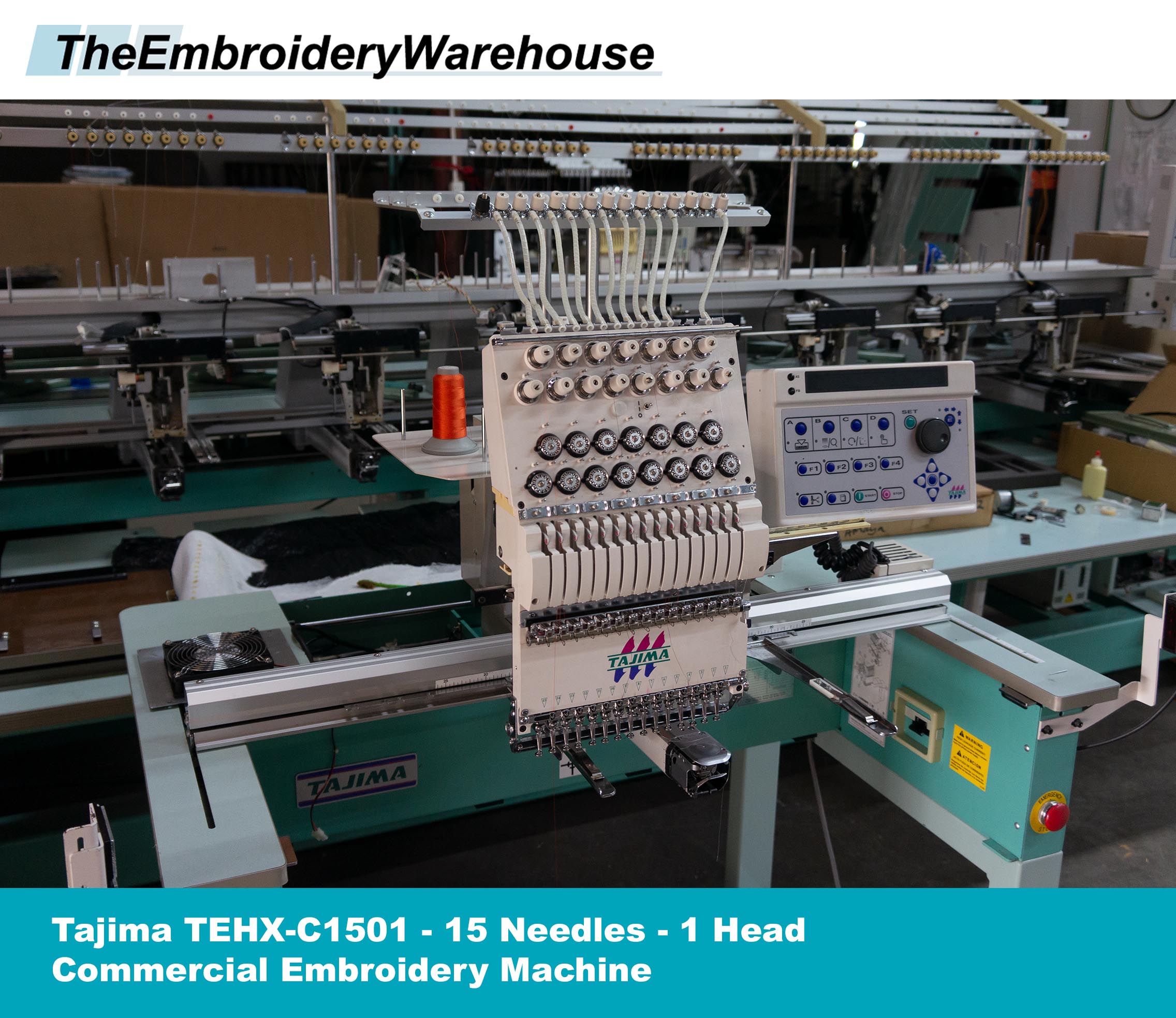 Tajima TEHXC1501 1 Head 15 Needles Commercial Embroidery Machine